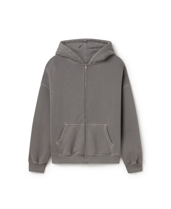 600 GSM 'Mud Gray' Zipper