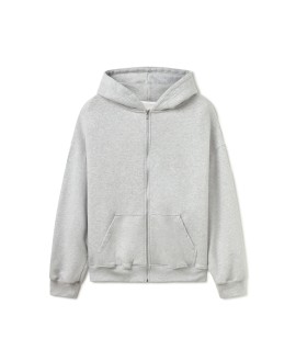 600 GSM 'Light Heather Gray' Zipper