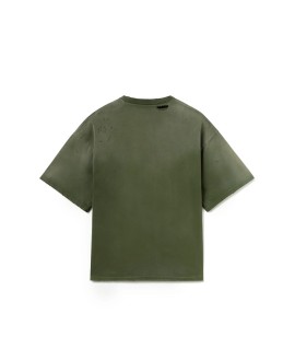 300 GSM 'Faded Olive' Distressed T-Shirt