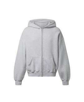 450 GSM ‘Light Heather Gray’ Zipper