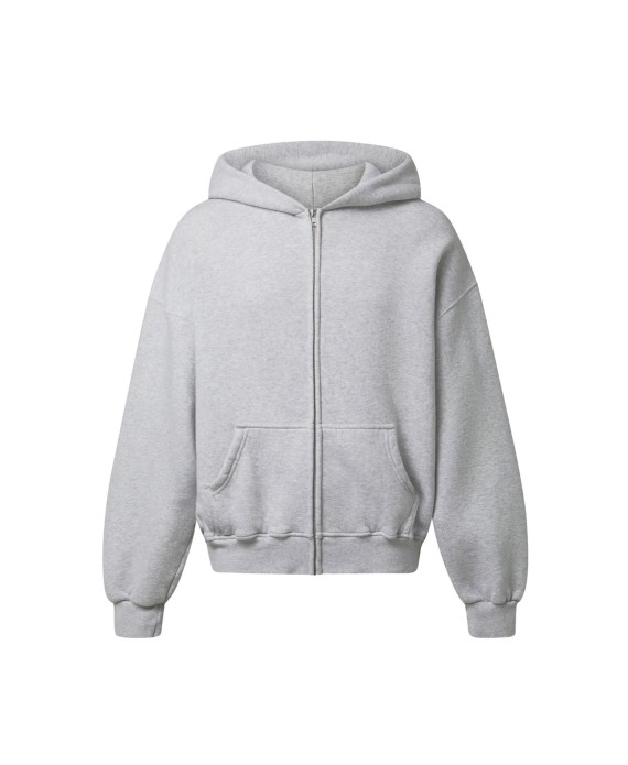450 GSM ‘Light Heather Gray’ Zipper