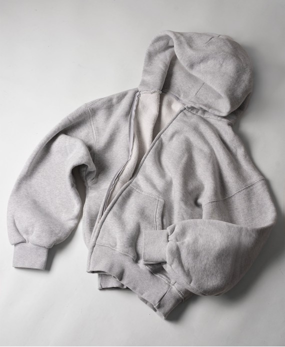 450 GSM ‘Light Heather Gray’ Zipper