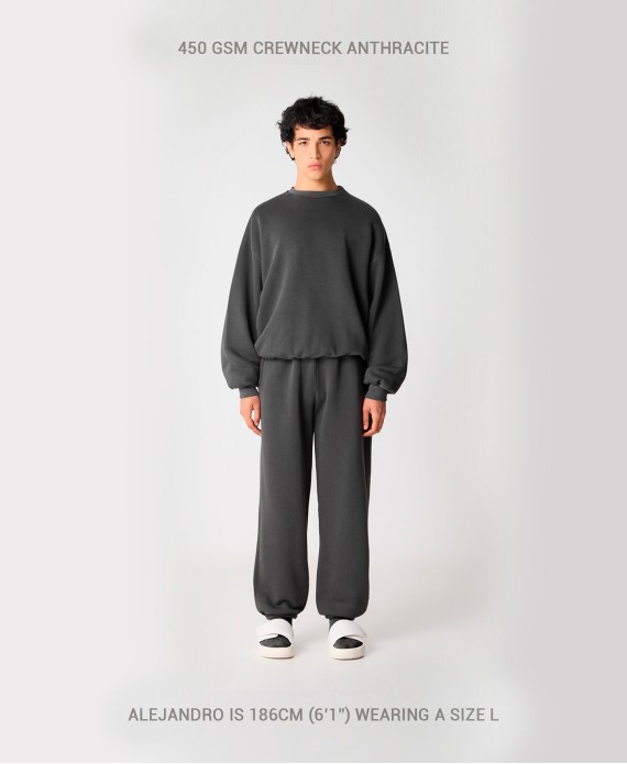 450 GSM 'Jet Black' Crewneck