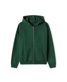 600 GSM 'Pine Green' Zipper