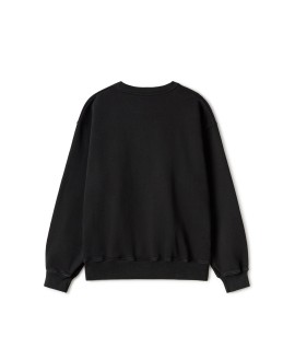 600 GSM 'Jet Black' Crewneck
