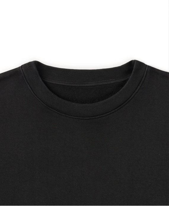 600 GSM 'Jet Black' Crewneck