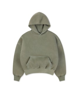 1000 GSM 'Vintage Olive' Double Hoodie