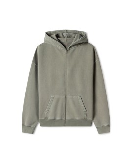 600 GSM 'Vintage Olive' Zipper