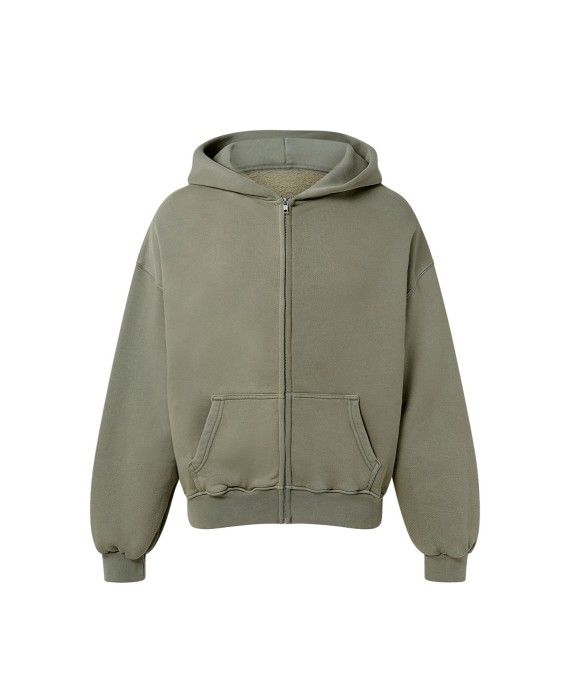 450 GSM 'Vintage Olive' Zipper