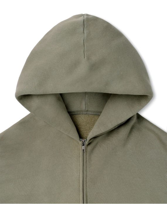 450 GSM 'Vintage Olive' Zipper