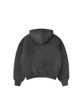 1000 GSM 'Vintage Black' Double Hoodie