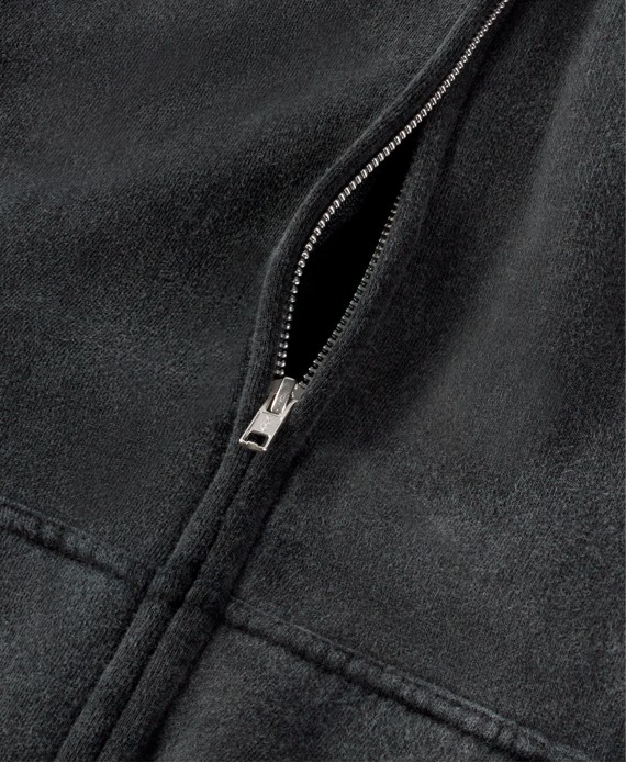 450 GSM ‘Vintage Black’ Zipper