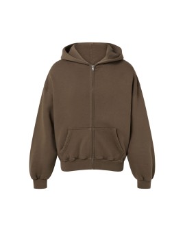 450 GSM 'Mocha Brown' Zipper