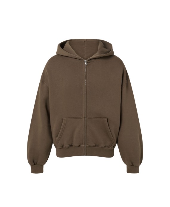 450 GSM 'Mocha Brown' Zipper