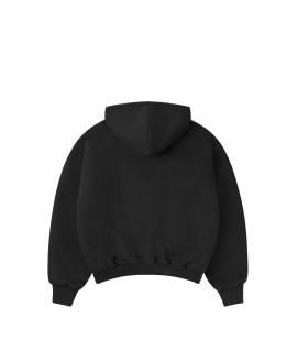 1000 GSM 'Jet Black' Double Hoodie