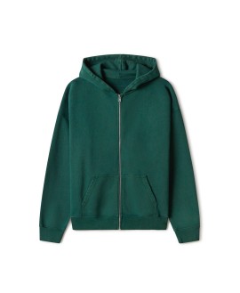 600 GSM 'British Racing Green' Zipper