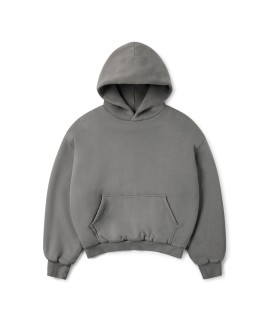 1000 GSM 'Mud Gray' Double Hoodie