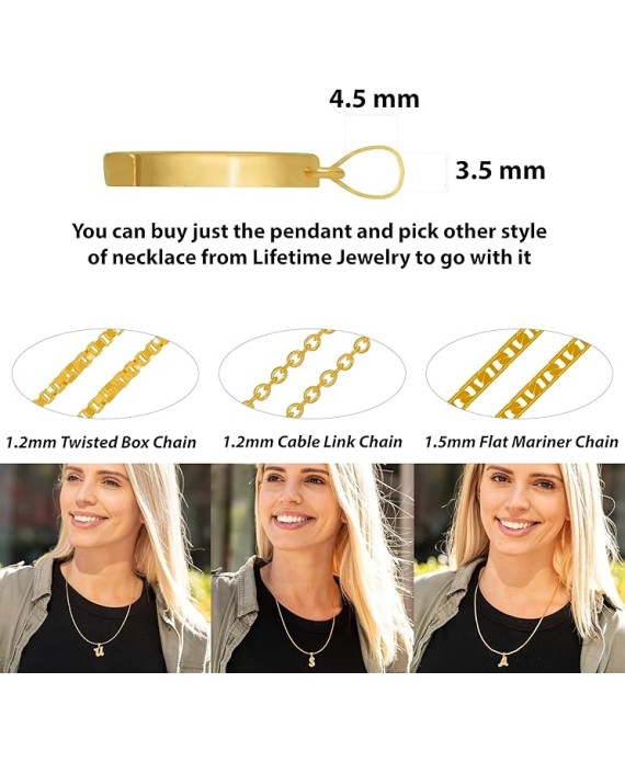 Small Initial Cubic Zirconia Letter Necklace Chain 24k Gold Plated