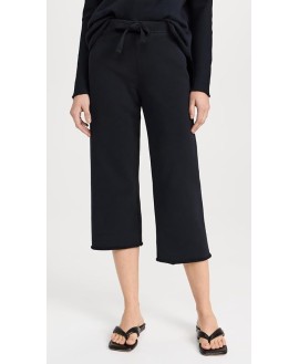 Women's Cropped Wide Leg Sweatpants