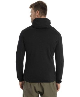 Men's Quantum Hybrid Long Sleeve Zip Hoodie, Small, Black