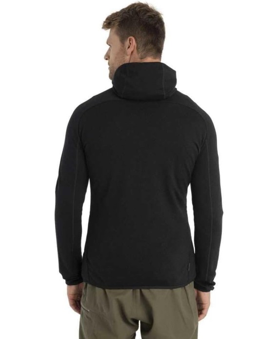 Men's Quantum Hybrid Long Sleeve Zip Hoodie, Small, Black