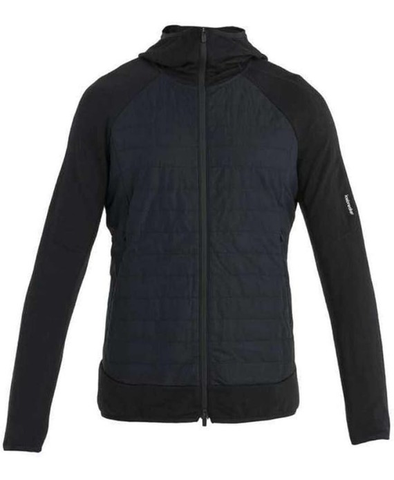 Men's Quantum Hybrid Long Sleeve Zip Hoodie, Small, Black