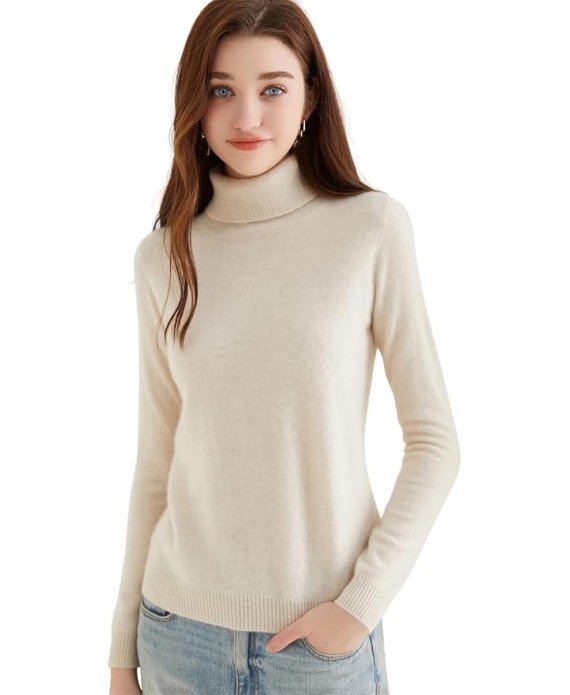 Ladies Sweater Cashmere Sweater Women Wool Turtleneck Knitwears Long Sleeve Pullovers Jumpers