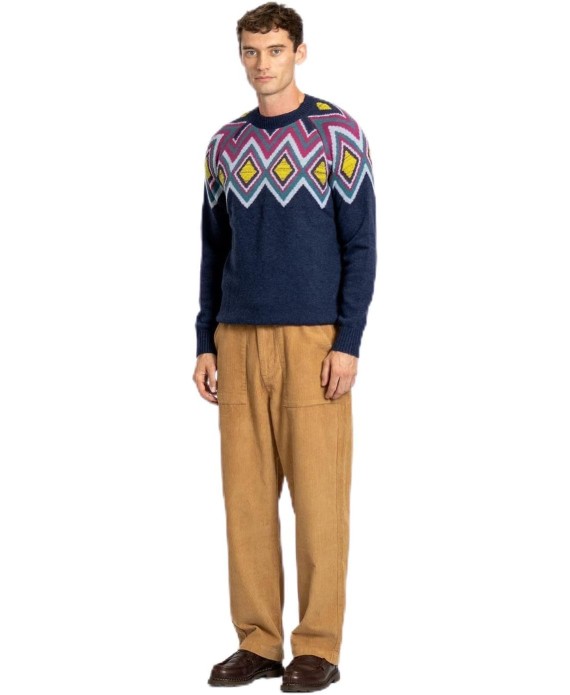 Far Afield Miyuki Knit Crew Neck Raglan Sleeve Men's Knitwear Sweater
