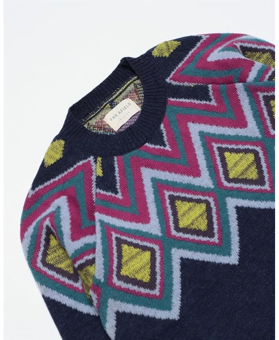 Far Afield Miyuki Knit Crew Neck Raglan Sleeve Men's Knitwear Sweater