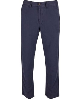 Men's Straight Fit Linen Cotton Pants NVY 33x30
