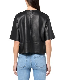 Women's Renai Short Sleeve Leather T-Shirt