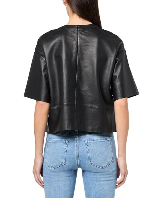 Women's Renai Short Sleeve Leather T-Shirt