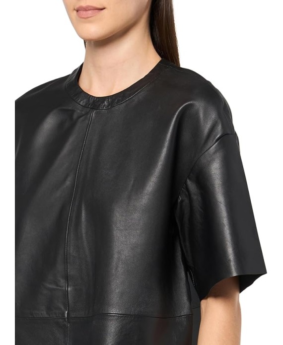 Women's Renai Short Sleeve Leather T-Shirt
