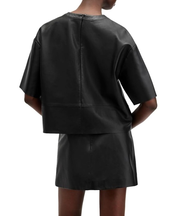 Women's Renai Short Sleeve Leather T-Shirt