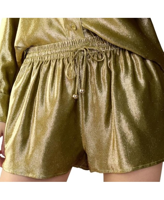 Liquid Gold Lamé Shorts
