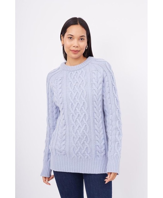 Hair Braided Crew Neck Unisex Knitwear Sweater