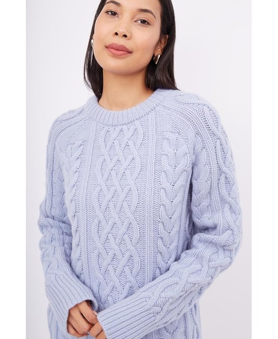 Hair Braided Crew Neck Unisex Knitwear Sweater
