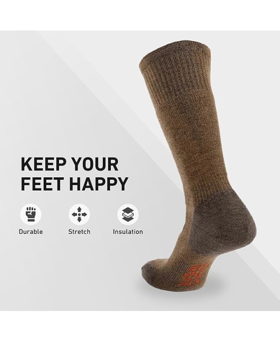 Wool Boot Socks - Merino Wool Socks Made in The USA - Lightweight Wool Hiking Socks - Warm Boot Socks for Men and Women