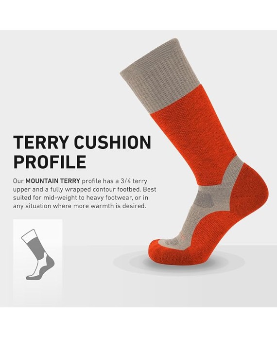 Wool Boot Socks - Merino Wool Socks Made in The USA - Lightweight Wool Hiking Socks - Warm Boot Socks for Men and Women