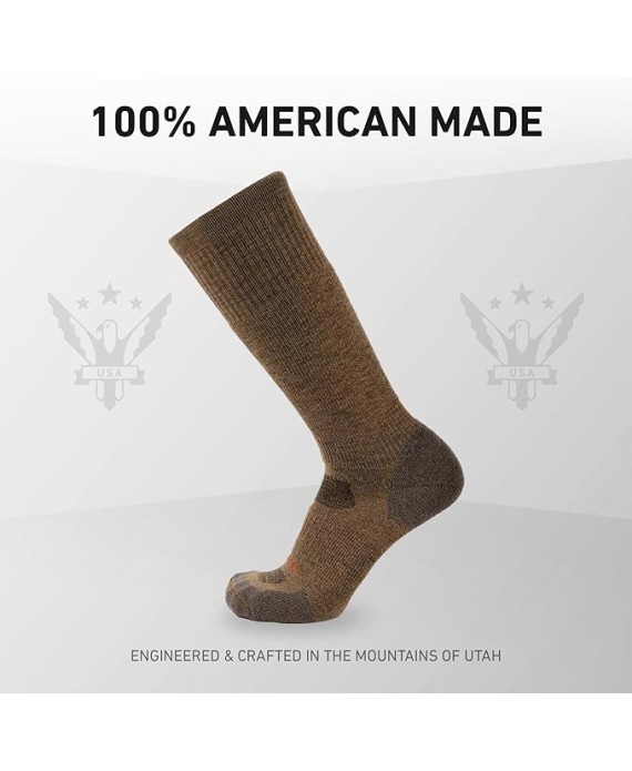 Wool Boot Socks - Merino Wool Socks Made in The USA - Lightweight Wool Hiking Socks - Warm Boot Socks for Men and Women