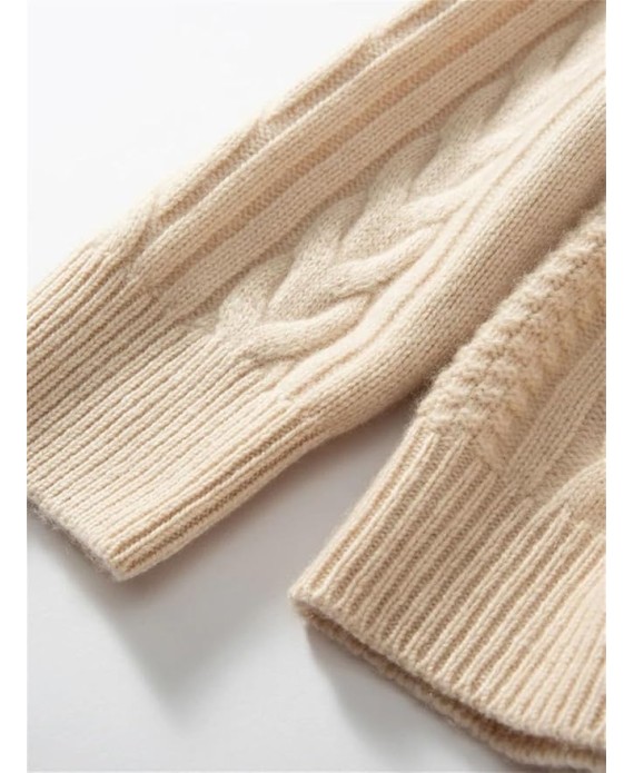 Women O-Neck Pullover Sweater Cashmere Sweater Knitwear Long Sleeves Tops