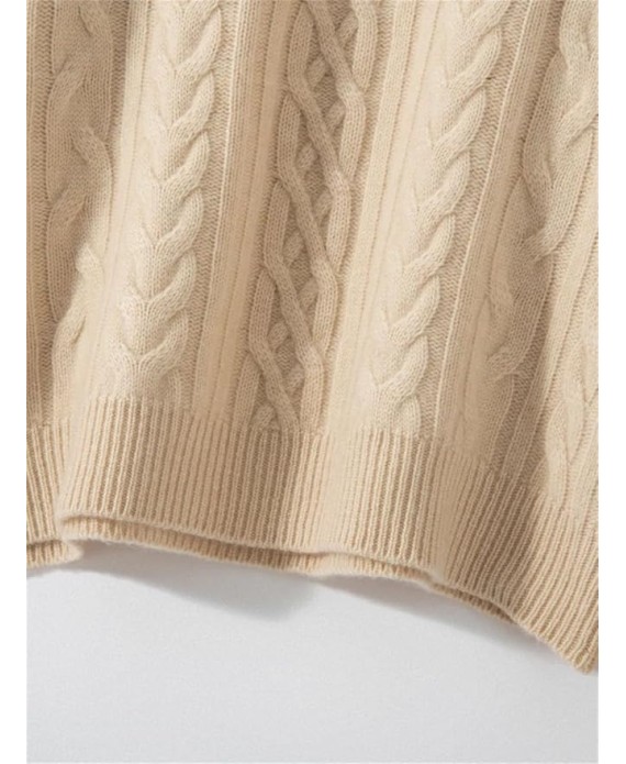 Women O-Neck Pullover Sweater Cashmere Sweater Knitwear Long Sleeves Tops