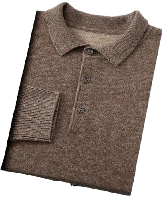Men Lapel Pullover Knit Casual Flip Collar Sweaters Thickened Long Sleeve Knitwear Casual Sweaters