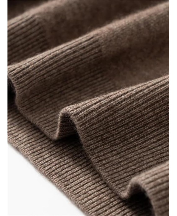 Men Lapel Pullover Knit Casual Flip Collar Sweaters Thickened Long Sleeve Knitwear Casual Sweaters