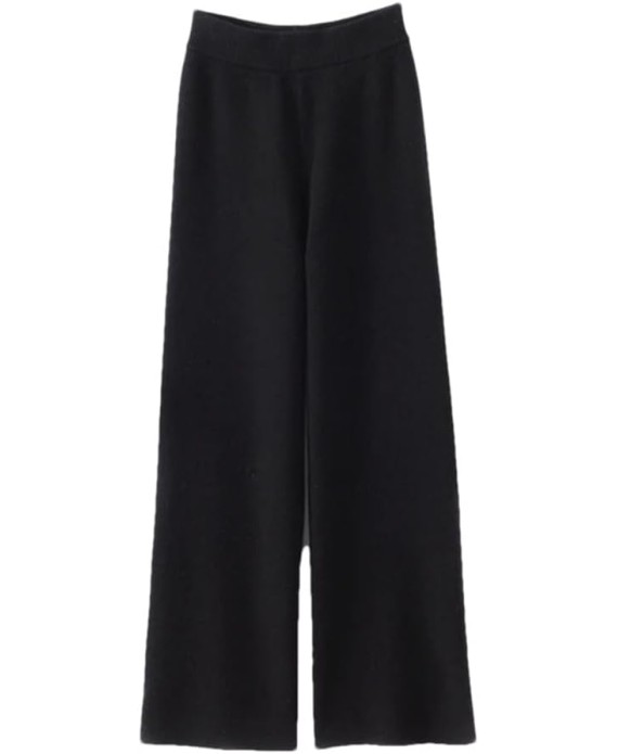 Women's Cashmere Straight Pants Winter Knitwear Thick Soft Warm Trousers Solid Sweatpants