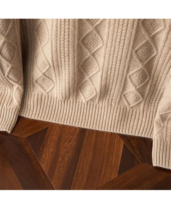 Men's Round Neck Sweater Crew Neck Long Sleeve Sweater Casual Thick Knitwear Sweater