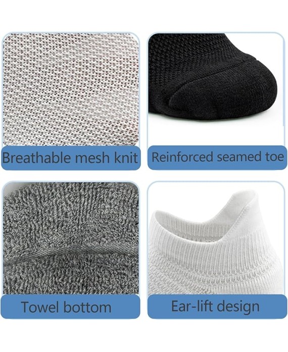 Ankle Athletic Running Socks Cushioned Breathable Low Cut Sports Tab Socks for Men and Women (100 Pairs)