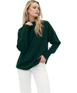 Womens Luxe Cashmere Oversized Crewneck Sweater