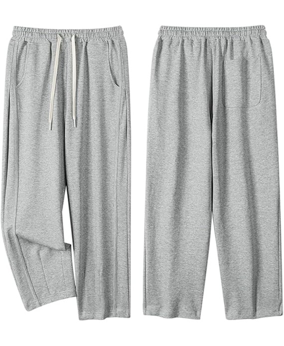 Grey Men's Sweatpants Straight Men's Sweatpants Simple Classic Men's Sweatpants