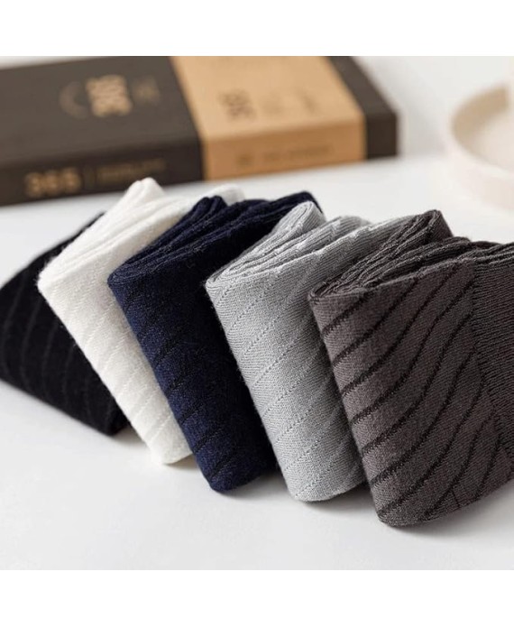 10 Pairs of Men's Socks Breathable Business Men's Socks Black Long Socks Gift Set(Black)
